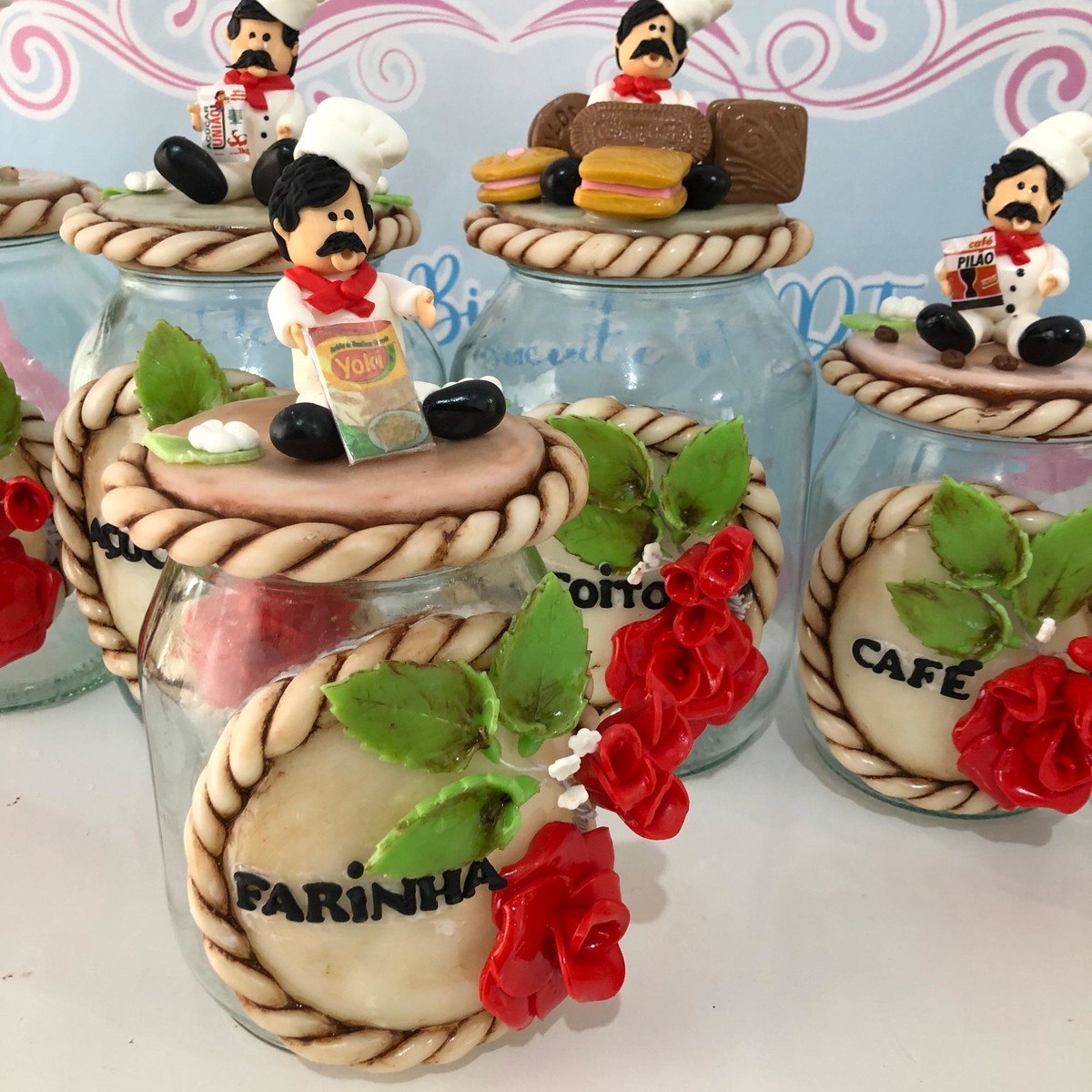 76 ideias de Mestre cuca potes de biscuit, potes decorados, potes