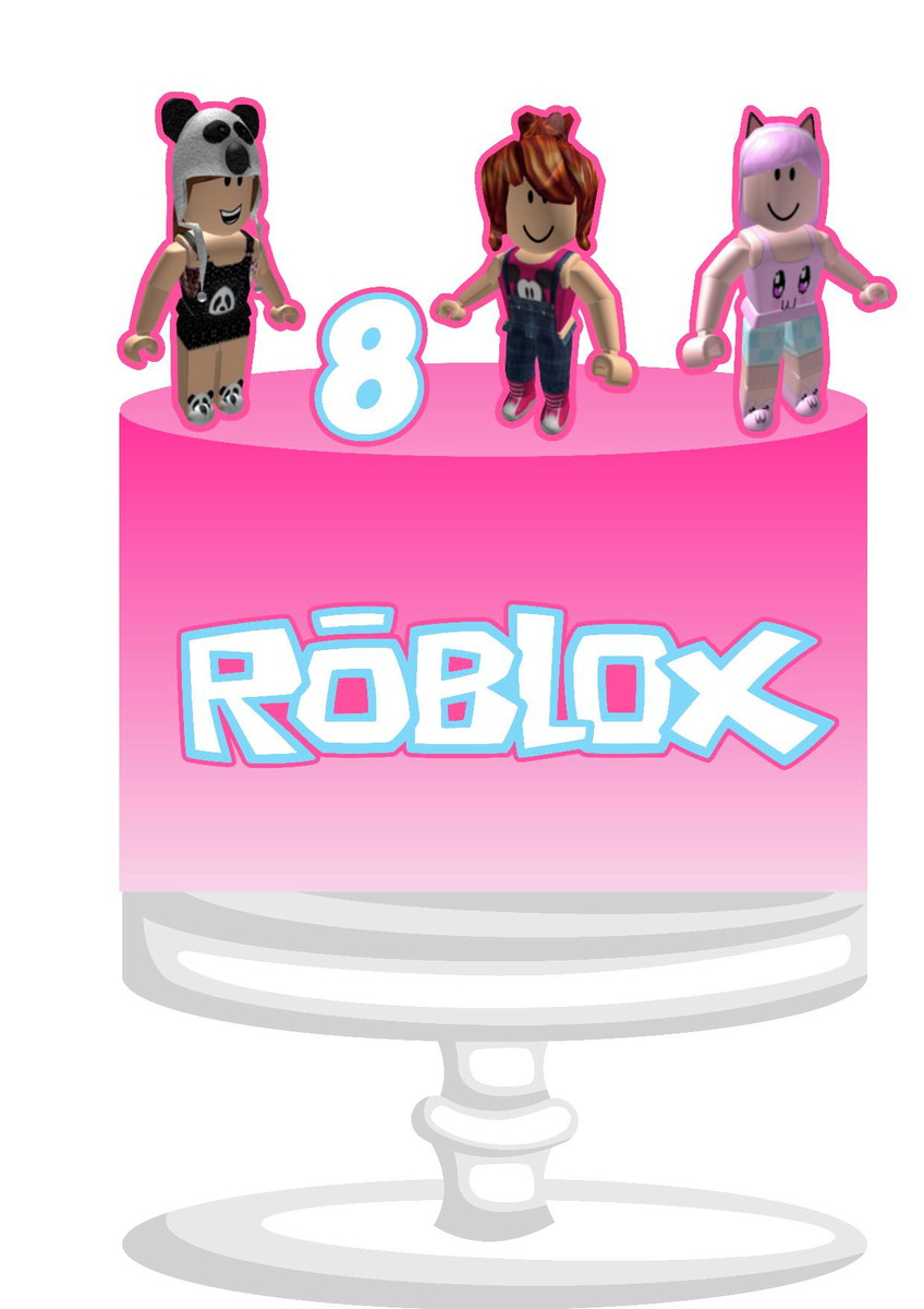 COMBO ARQUIVOS FESTA PRONTA E TOPO DE BOLO ROBLOX MENINA