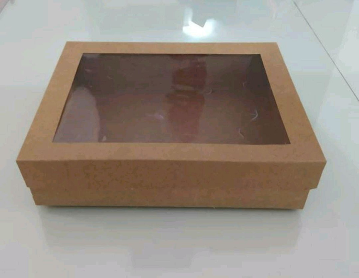 Caixa Kraft com Visor - 15x19x4 cm no Elo7 | VM Store (1673D4C)