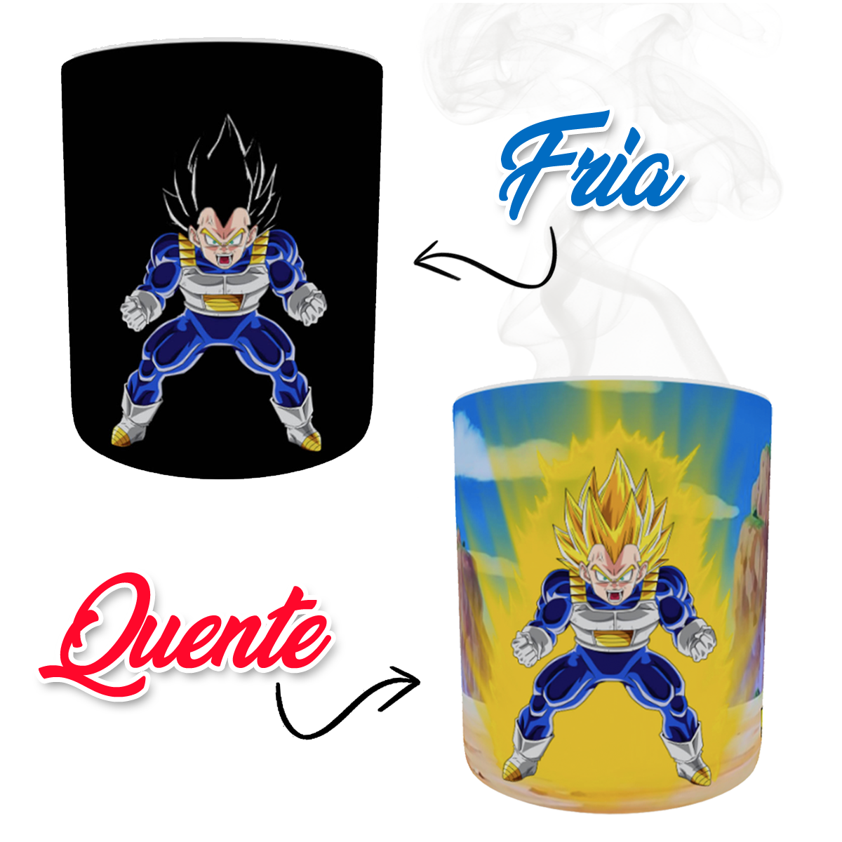 Caneca Geek Dragon Ball Z Sayajins Clássico Resolução 4k