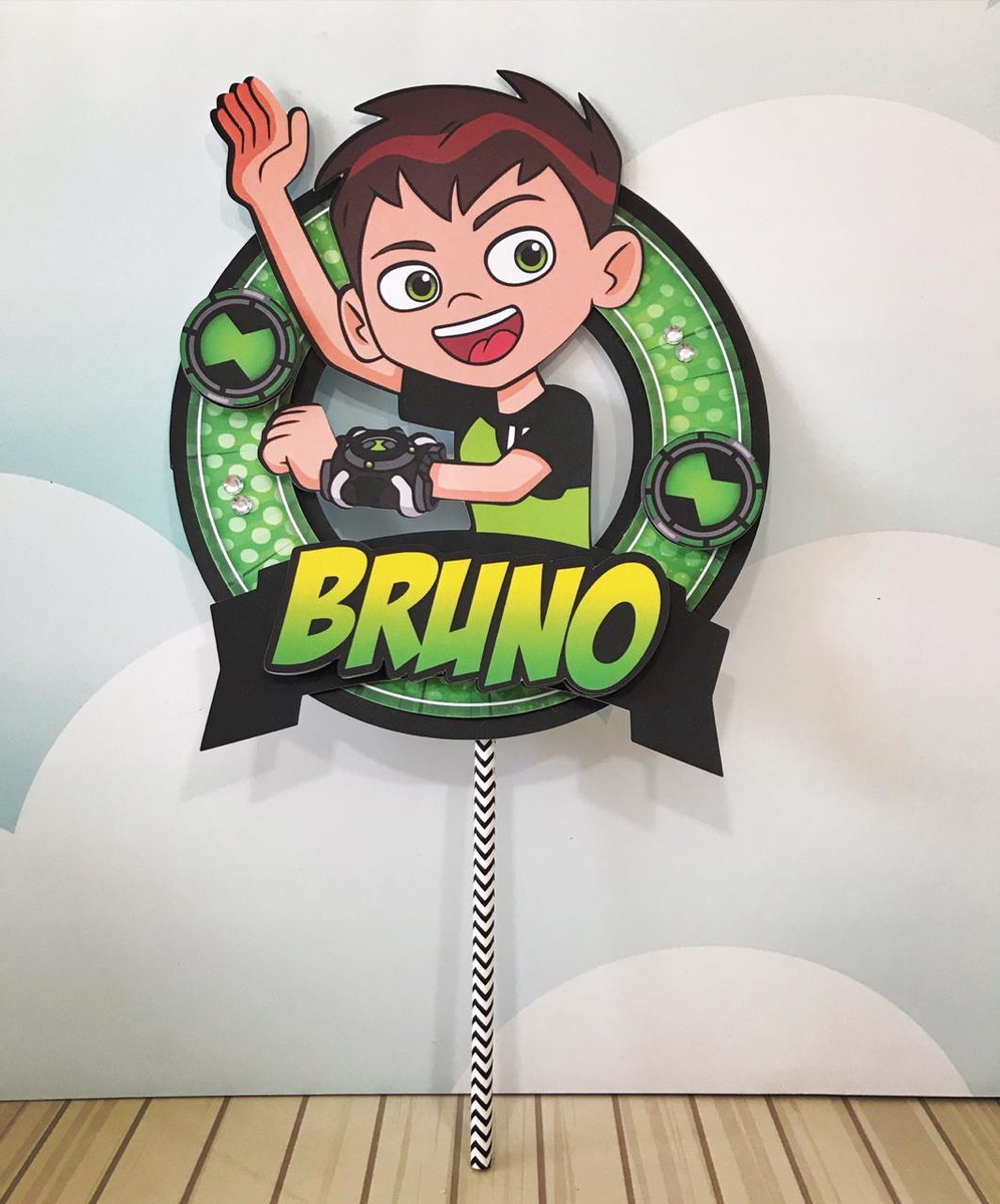 Arquivo de corte Topo de Bolo BEN 10 STUDIO PDF PNG - 1