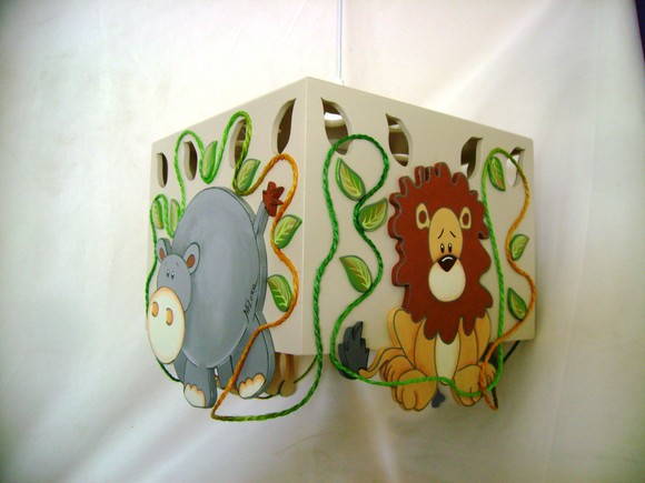 Lustre SAFARI II Flora Arte Beb u00ea Elo7 Lustre Safari ~ Lustre SAFARI II Flora Arte Beb u00ea Elo7