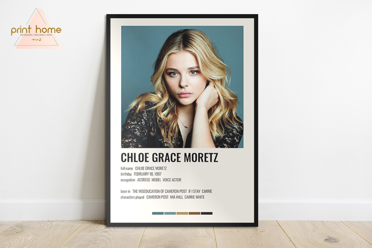 Quadro Placa MDF Poster Chloe Grace Moretz