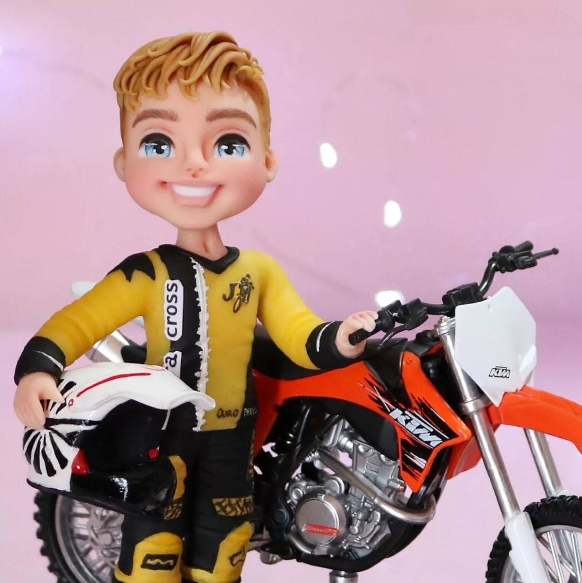 Topo de bolo moto de trilha  Produtos Personalizados no Elo7