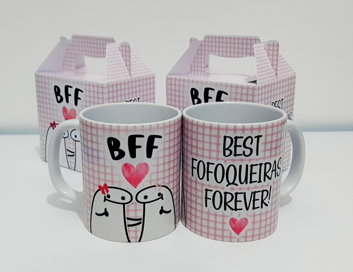 Caneca Best Friend BFF Best Fofoqueiras Forever Bentô