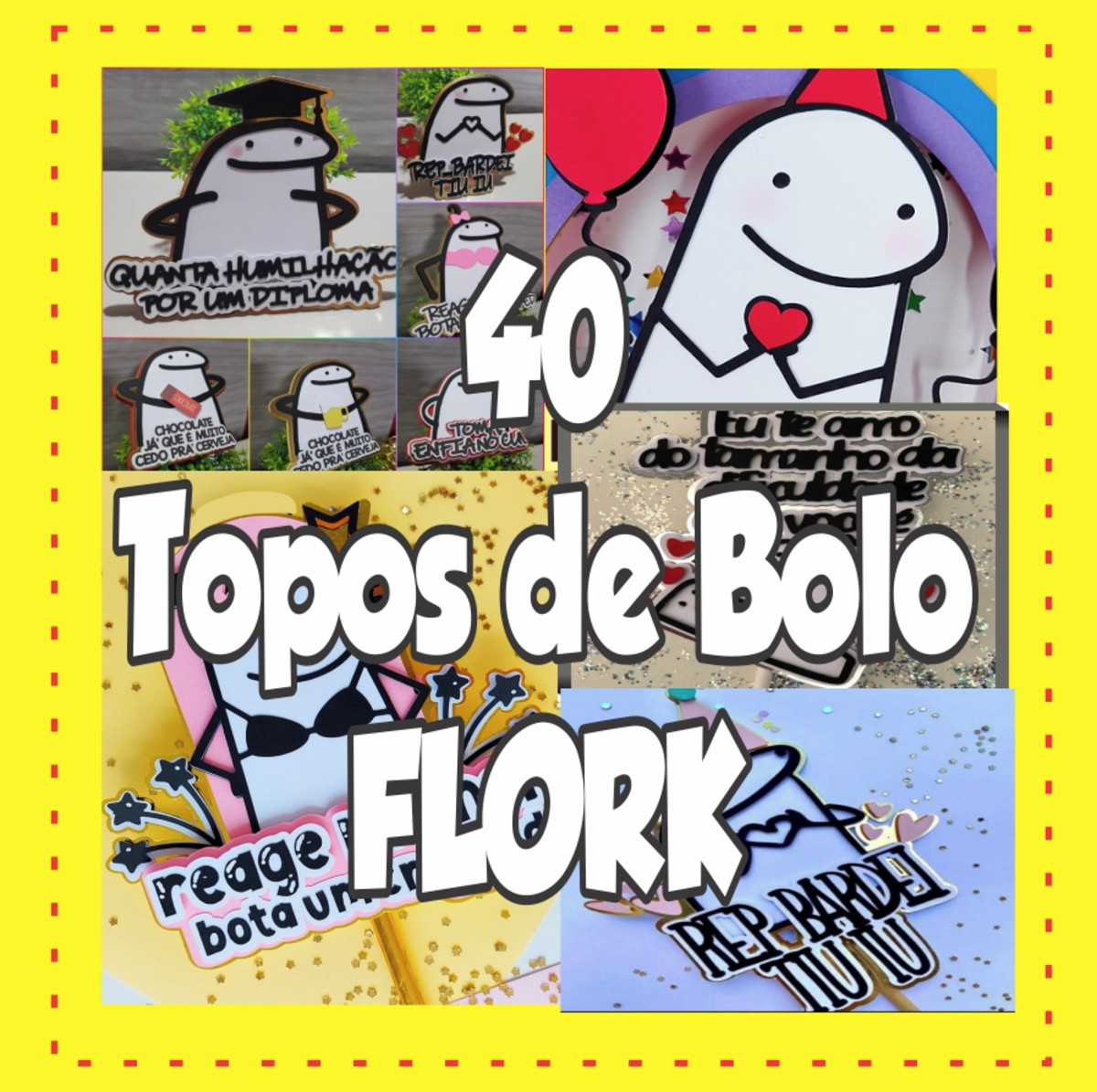 Arquivo de Corte - Topo de Bolo Flork Experiente - Recorttes