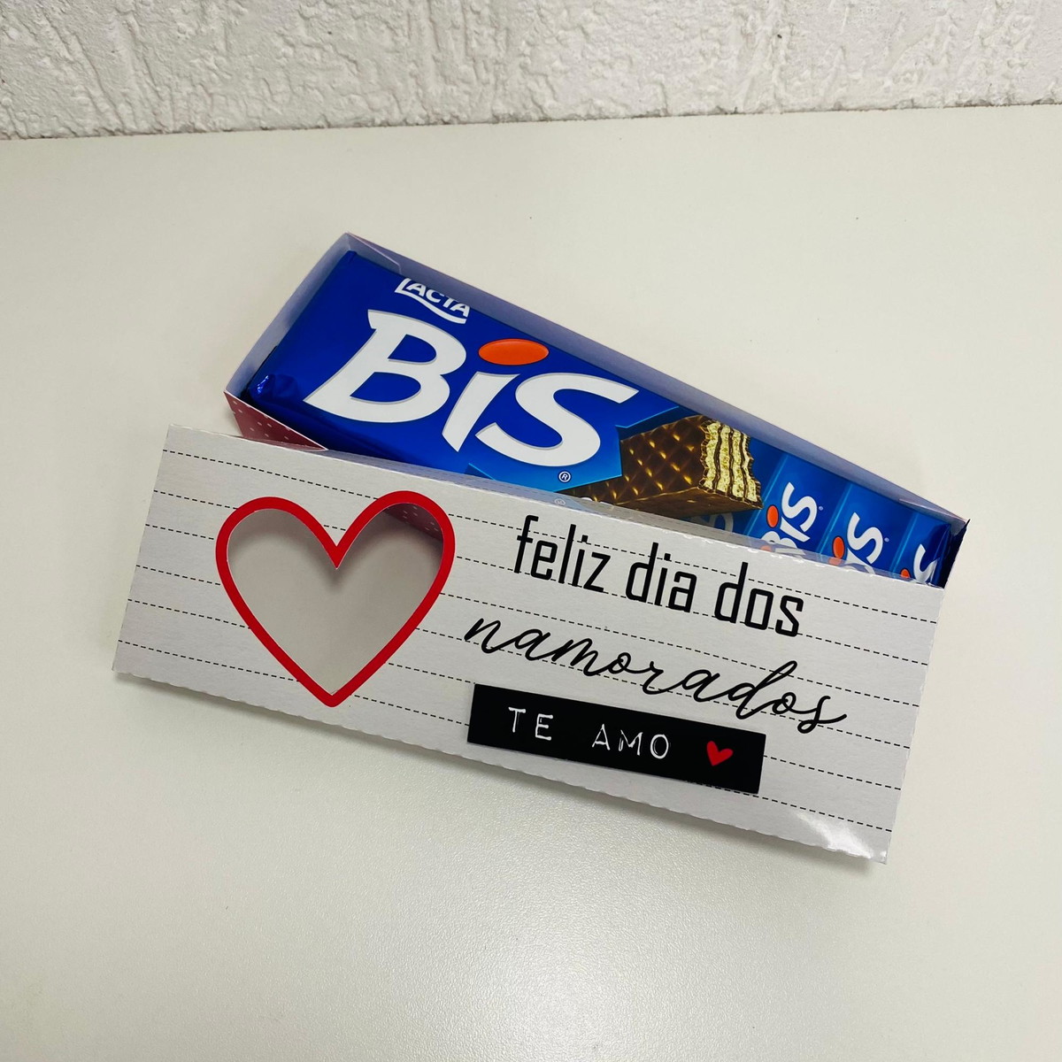 Caixa de Chocolate Bis Personalizada - Dia dos Namorados