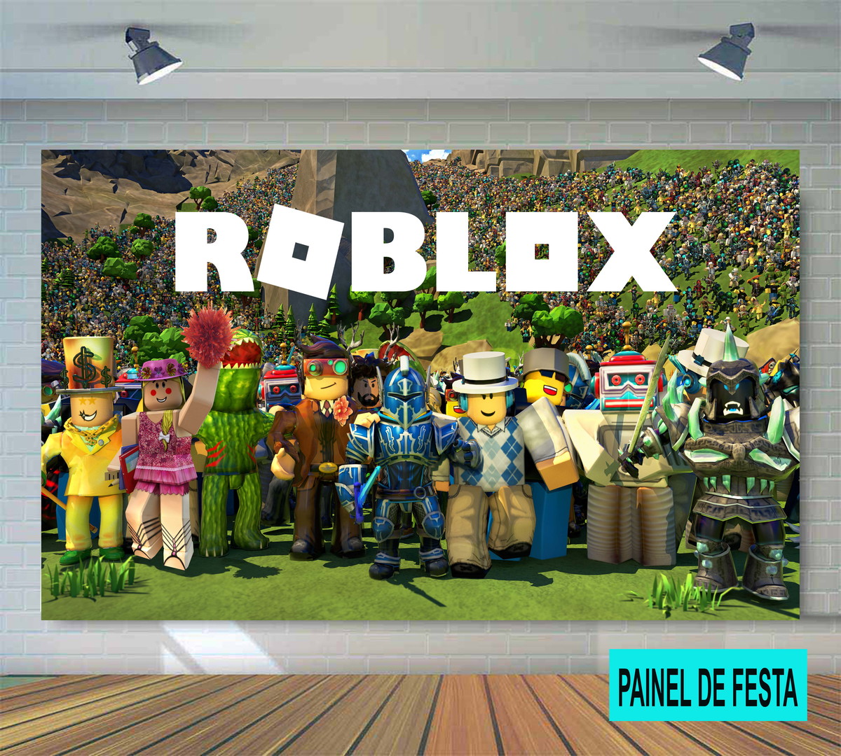 Arte para Painel Roblox 1  Painel de aniversario infantil, Painel festa  infantil, Painel para festa