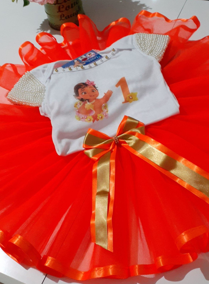 Roupa da Moana Baby Personalizada com Perolas e Saia Tutu em 2023