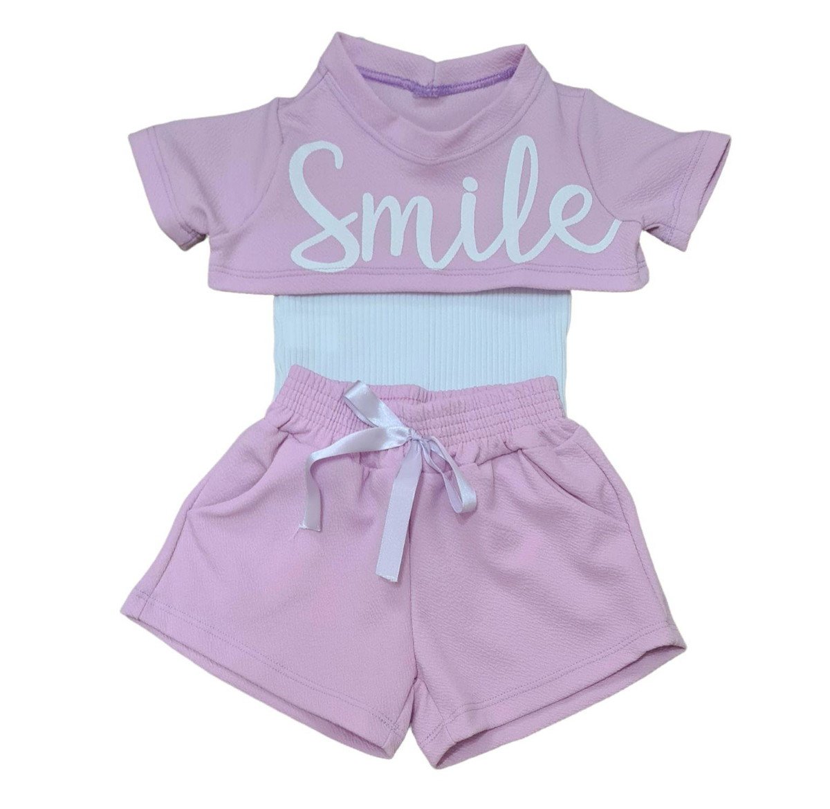 Kit Conjunto Infantil Barbie Short Blusa Mini Blogueirinha