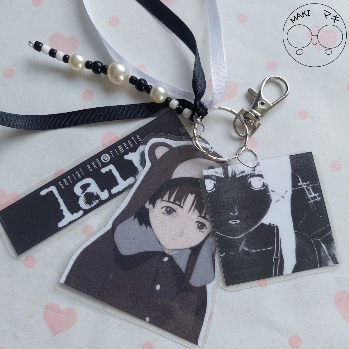 Chaveiro plastificado serial experiments lain anime elo7