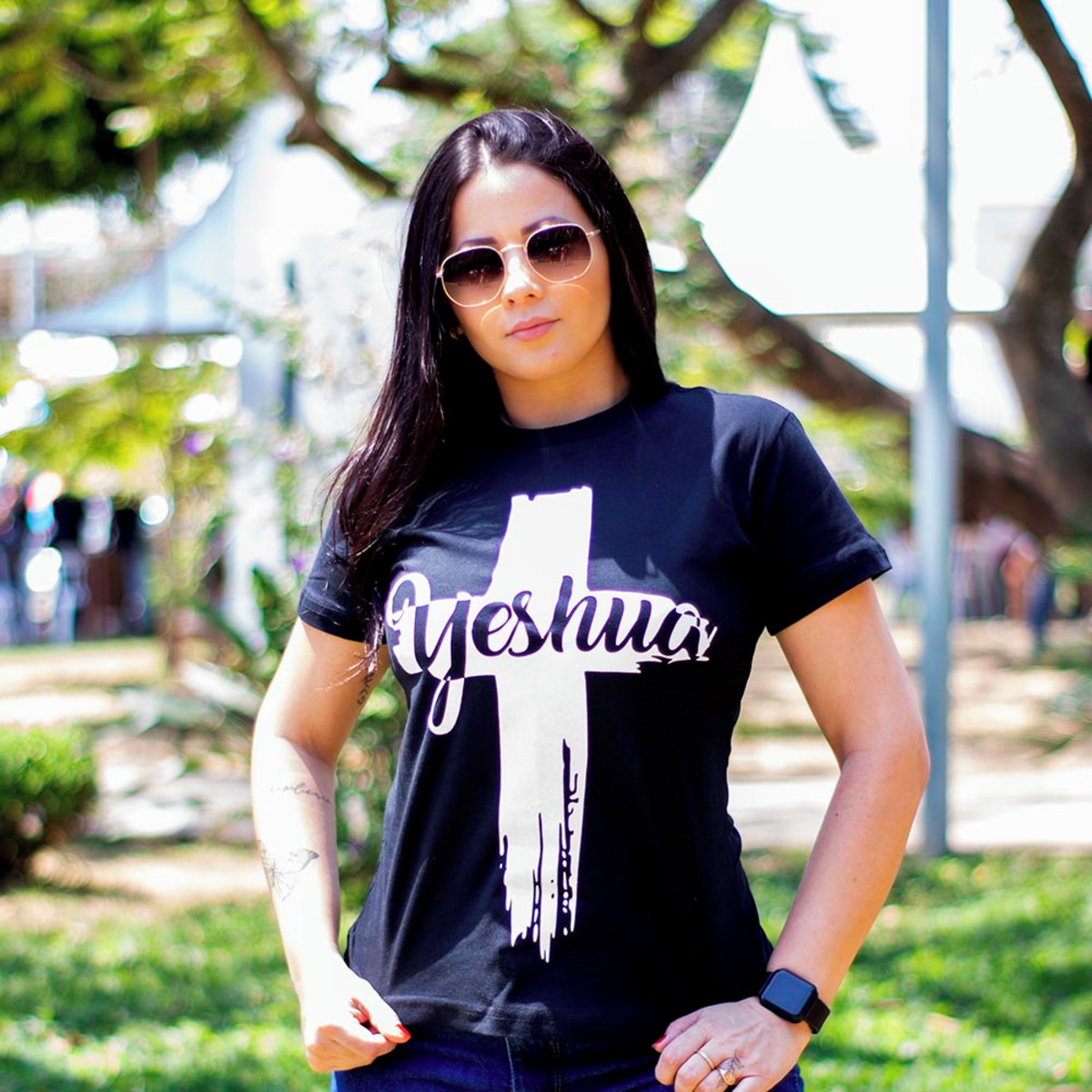 Camiseta Estampada Moda Evangélica - Yeshua Cruz