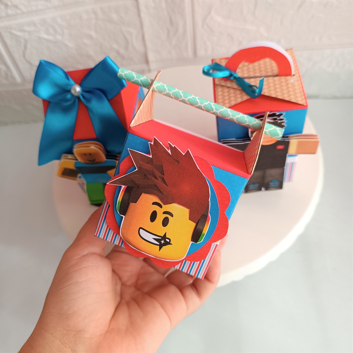 Kit Festa: Lembrancinha Personalizada Roblox Menino 70 Peças