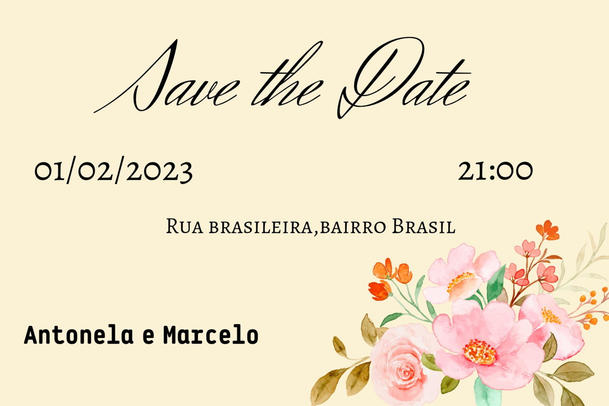Template canva save the date elo7 produtos especiais
