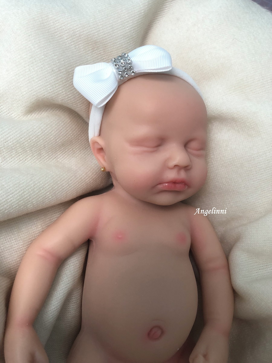 Bebê Reborn Silicone Sólido Menina 30 cm Pronto Envio Elo7