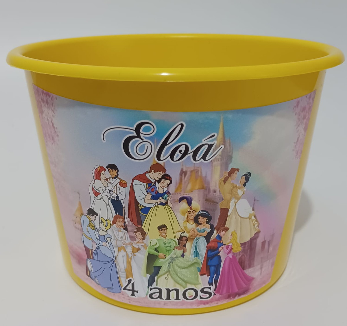 Balde de Pipoca Princesas Disney Elo7 Produtos Especiais