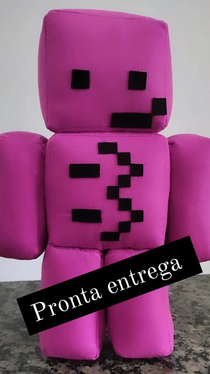 Boneco r Geleia Minecraft em feltro