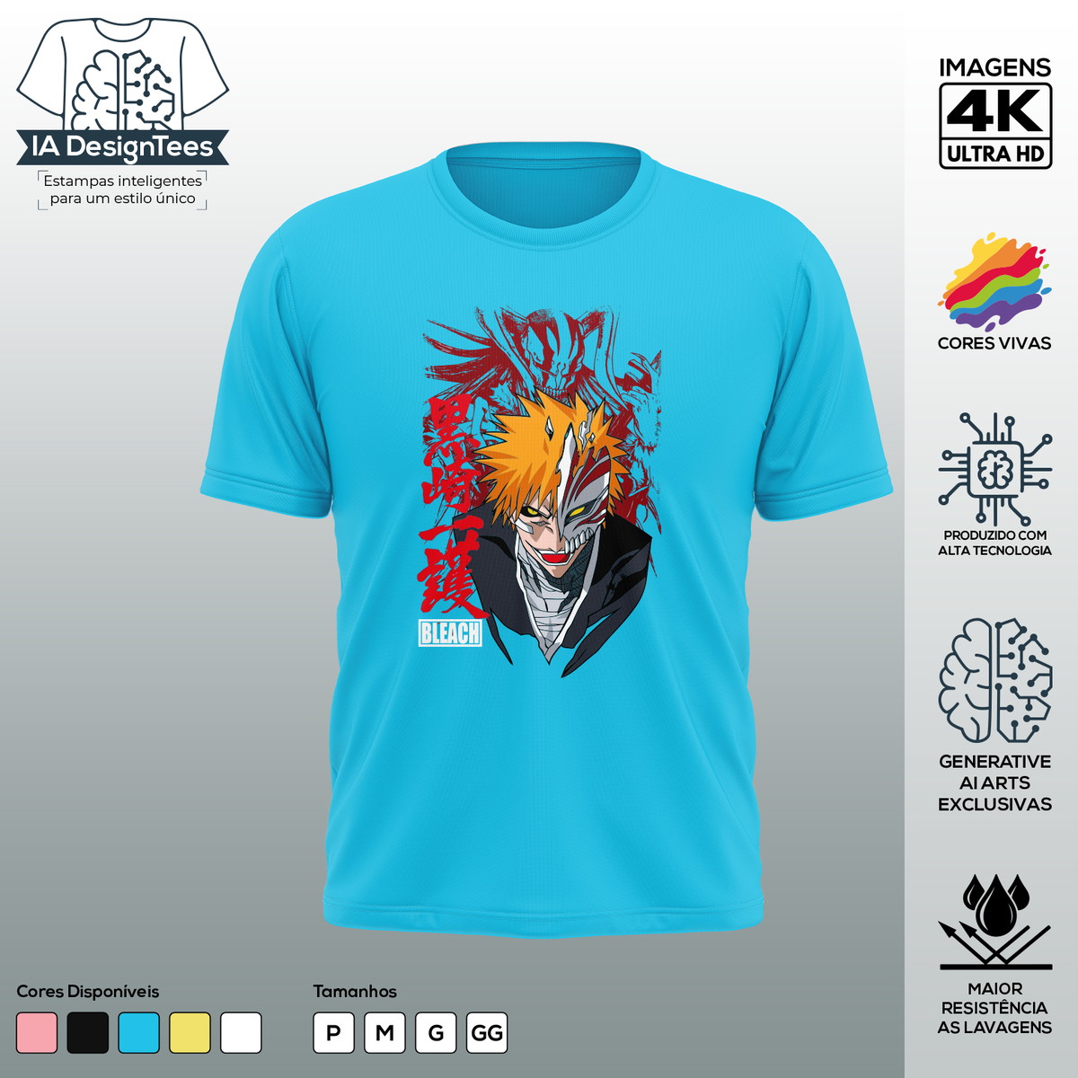 Camiseta Camisa Personalizada Anime Bleach Hd 24