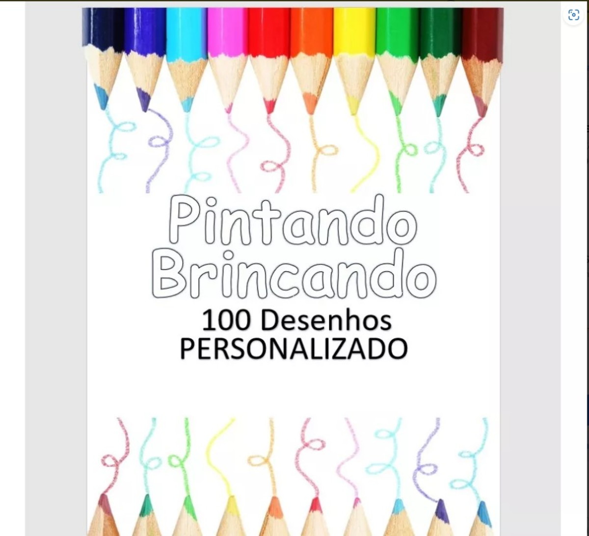 Kit 100 Desenhos Para Colorir em Folha A4 - 2 por folha