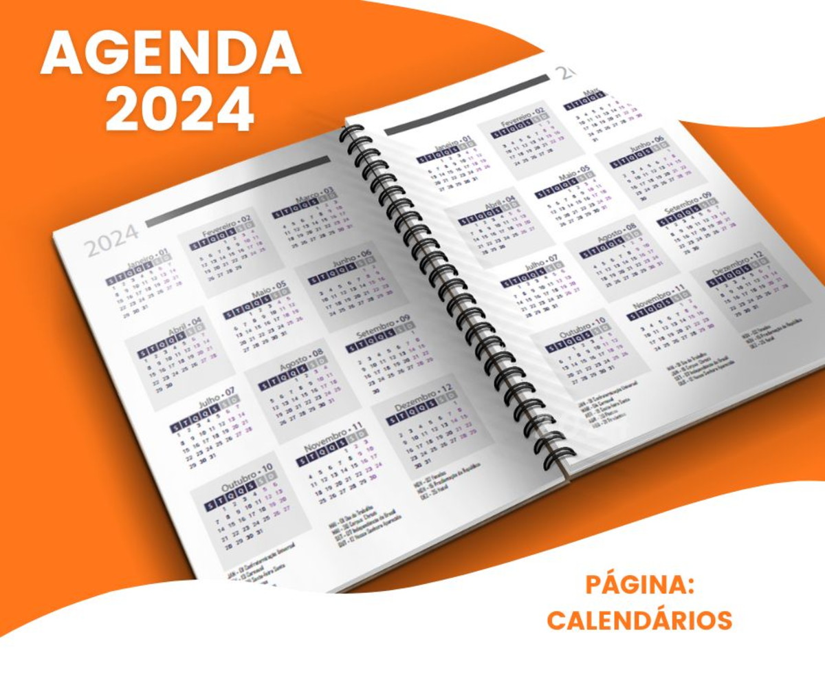 Agenda Semanal 2024 sem Horas para Imprimir pdf Elo7