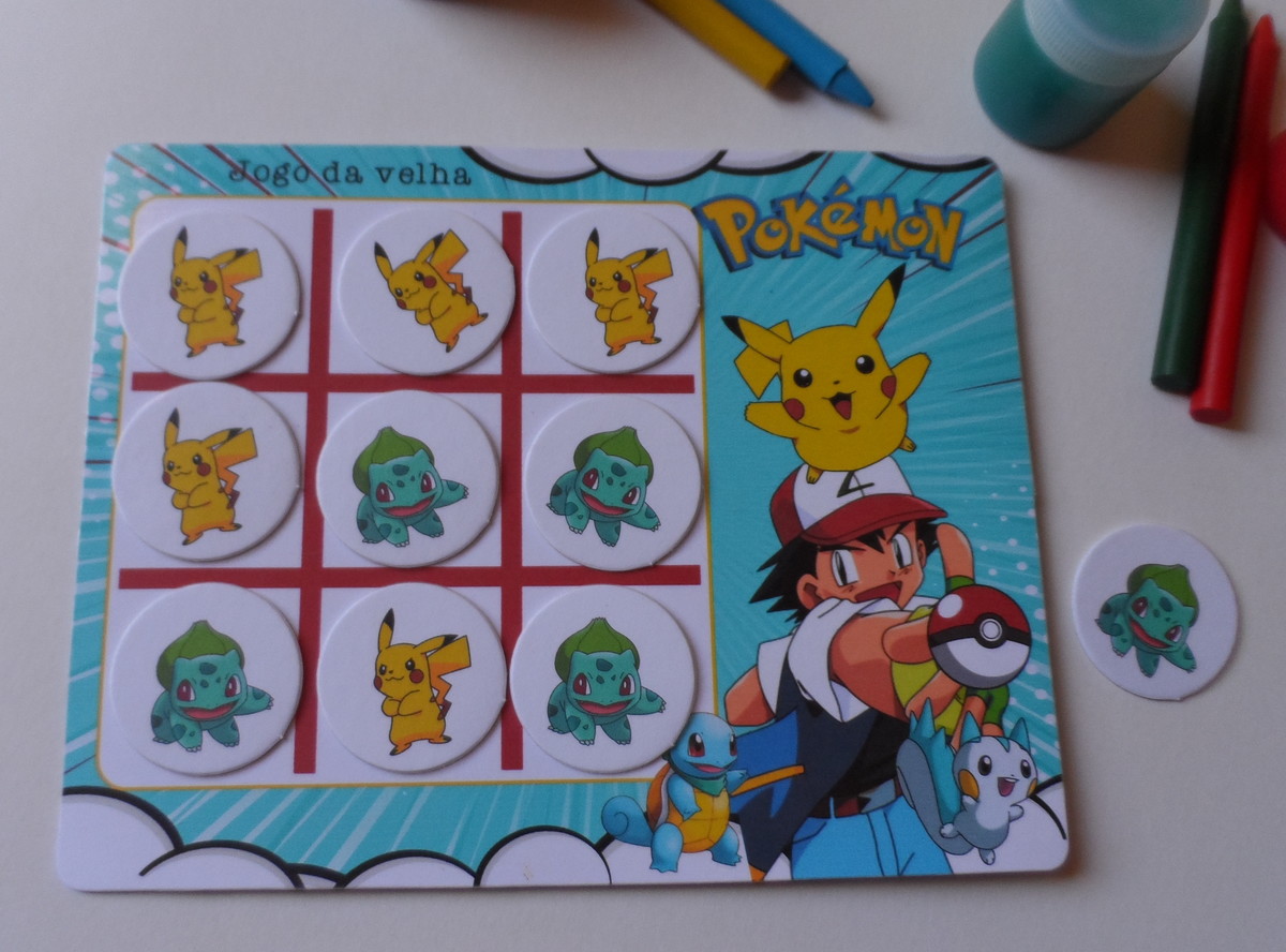 Jogo Da Velha Pokémon Desenho Mdf Lembrança Criança - MongArte Decor - Jogo  da Velha - Magazine Luiza