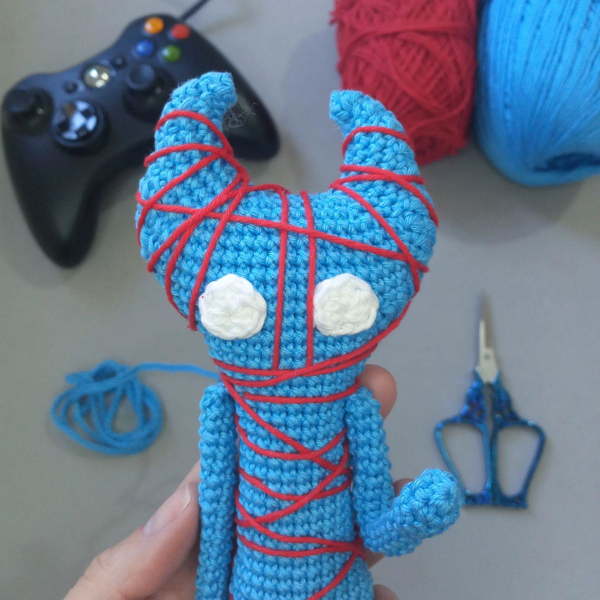 Yarny Do Jogo Unravel Two De Crochê Amigurumi Verde