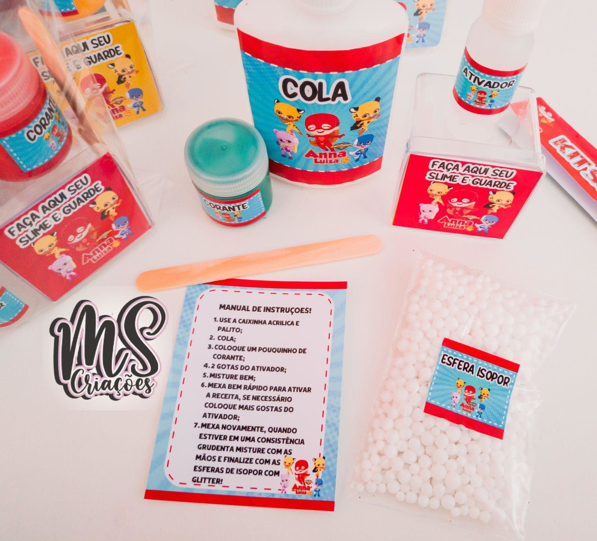 10 Kits Faça Slime, os Aventureiros.