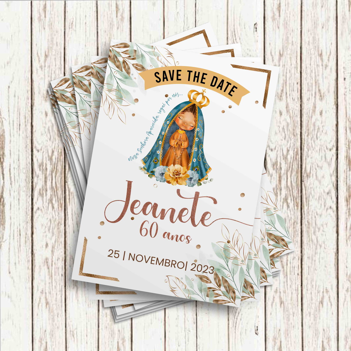 Convite virtual save the date nossa senhora elo7
