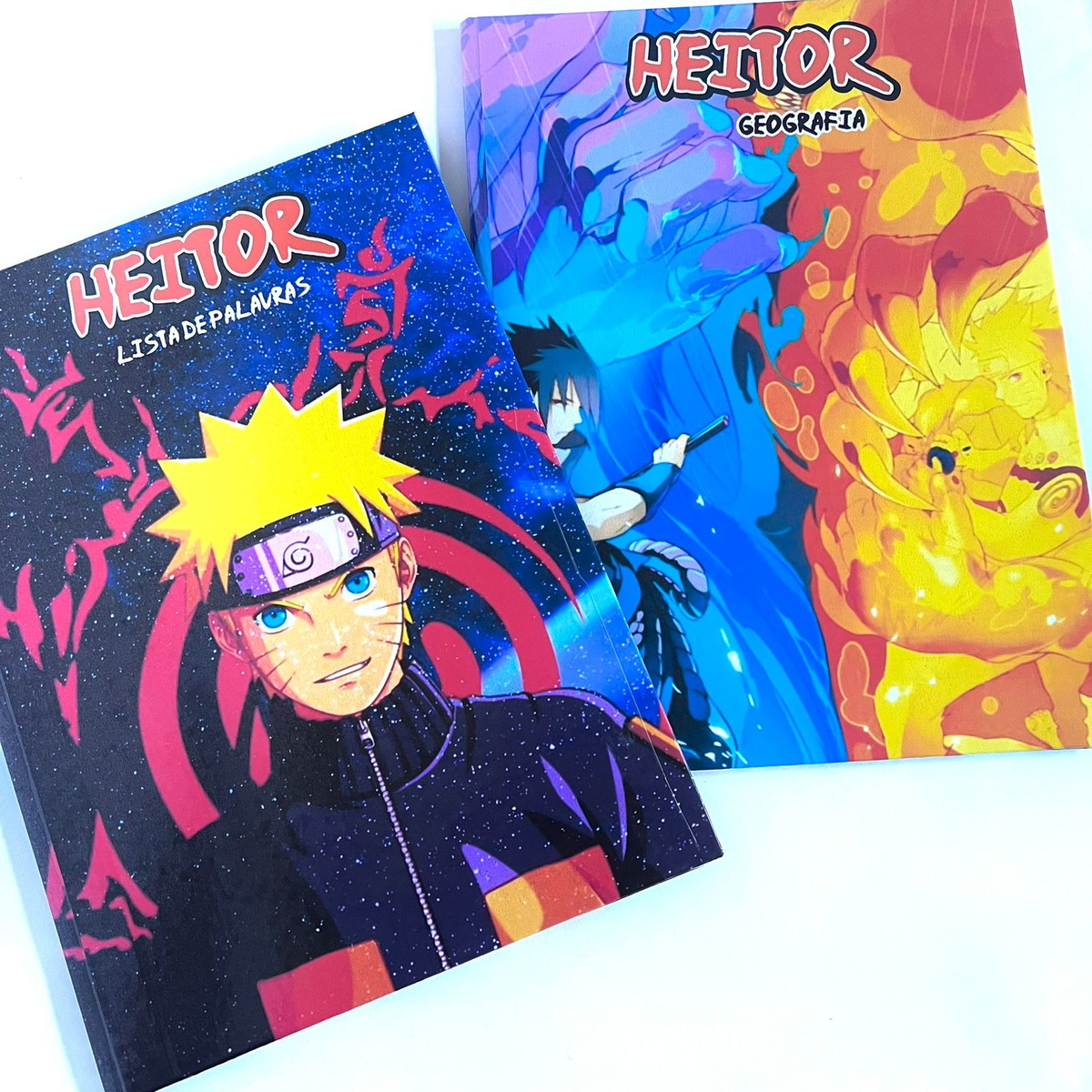 4 Cadernos Brochurão 96 Fls + Desenho + Cad Pequeno Naruto