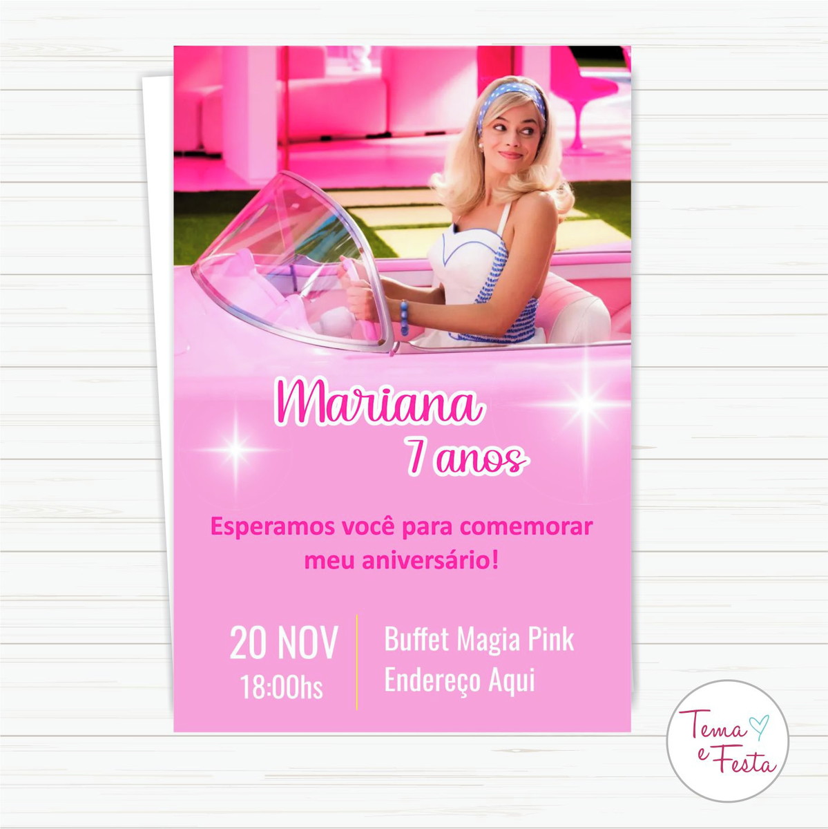 Convite Digital Barbie  Elo7 Produtos Especiais