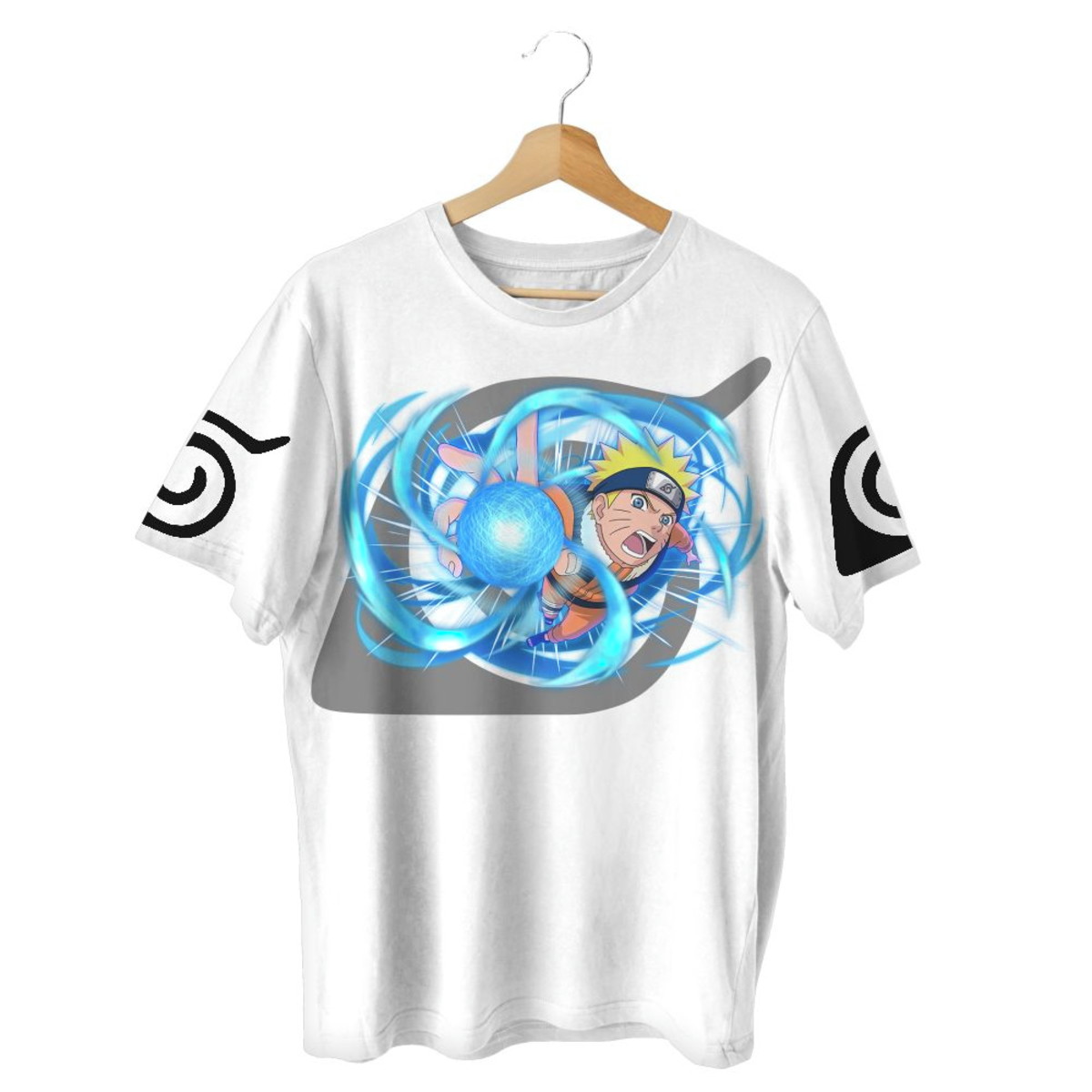 Camiseta Naruto Rasengan Hokage Infantil e Adulto