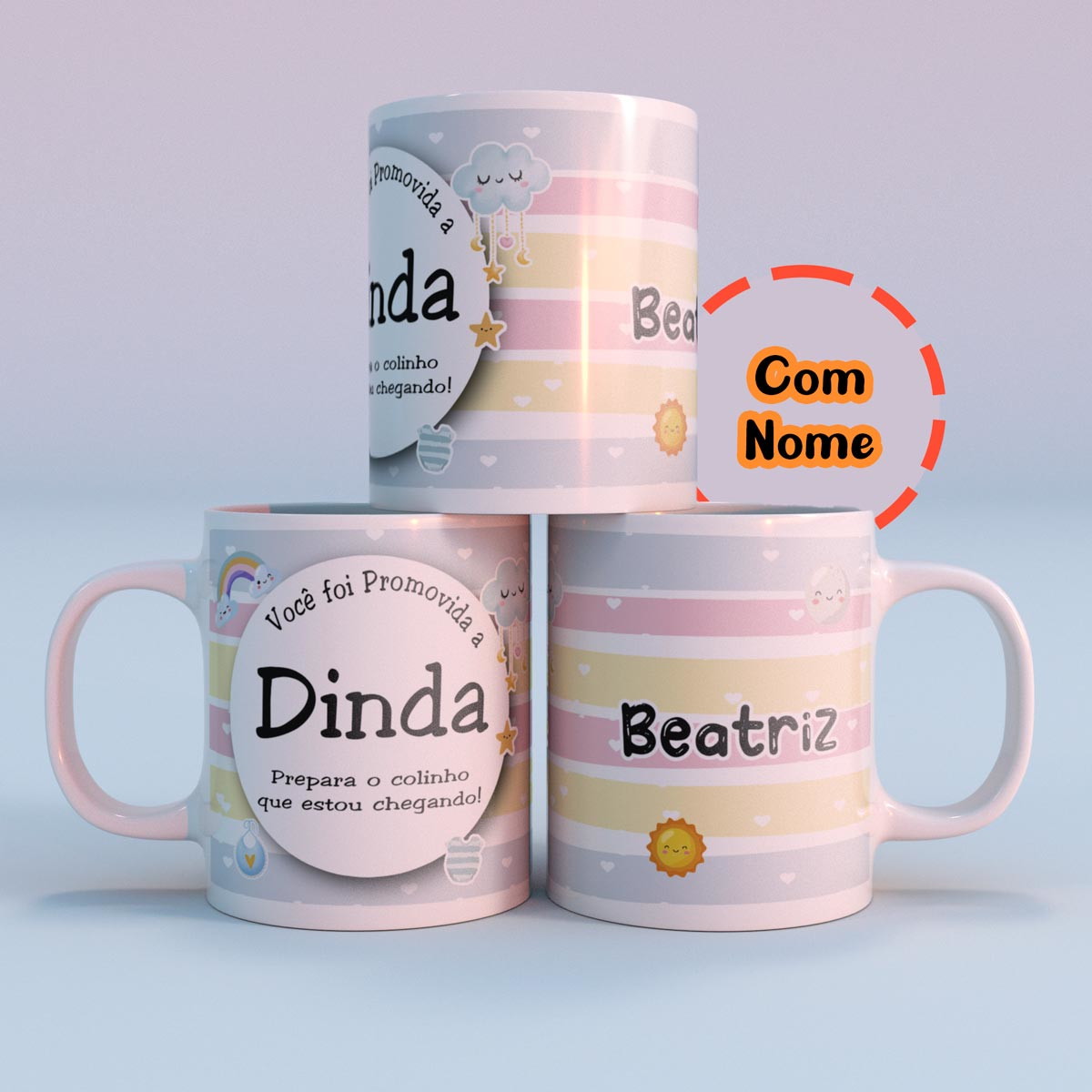 Canecas de Batizado Personalizadas Presentes com Significado