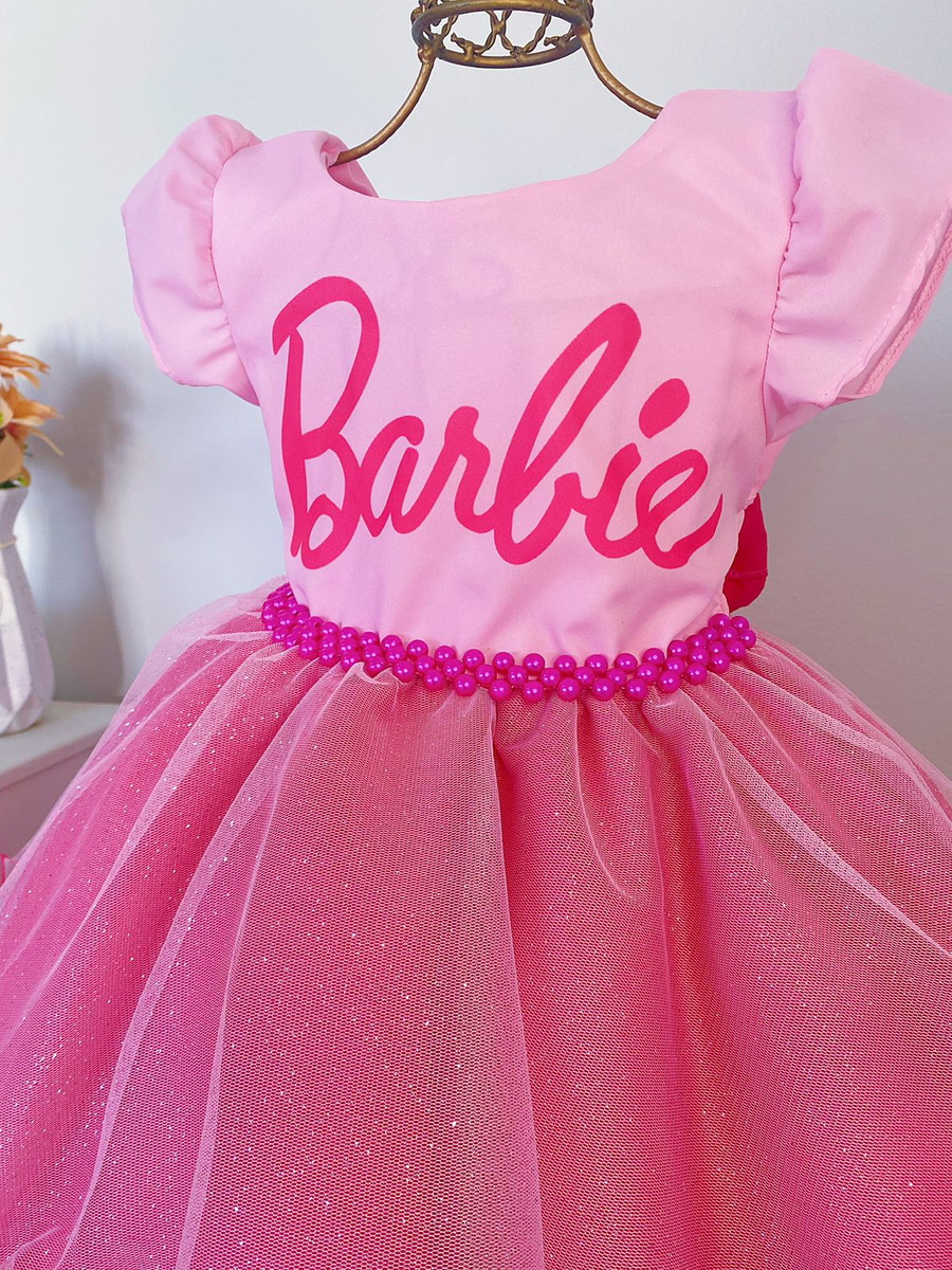 Roupa Festa de Aniversário Minha Primeira Barbie Mattel - Fátima Criança