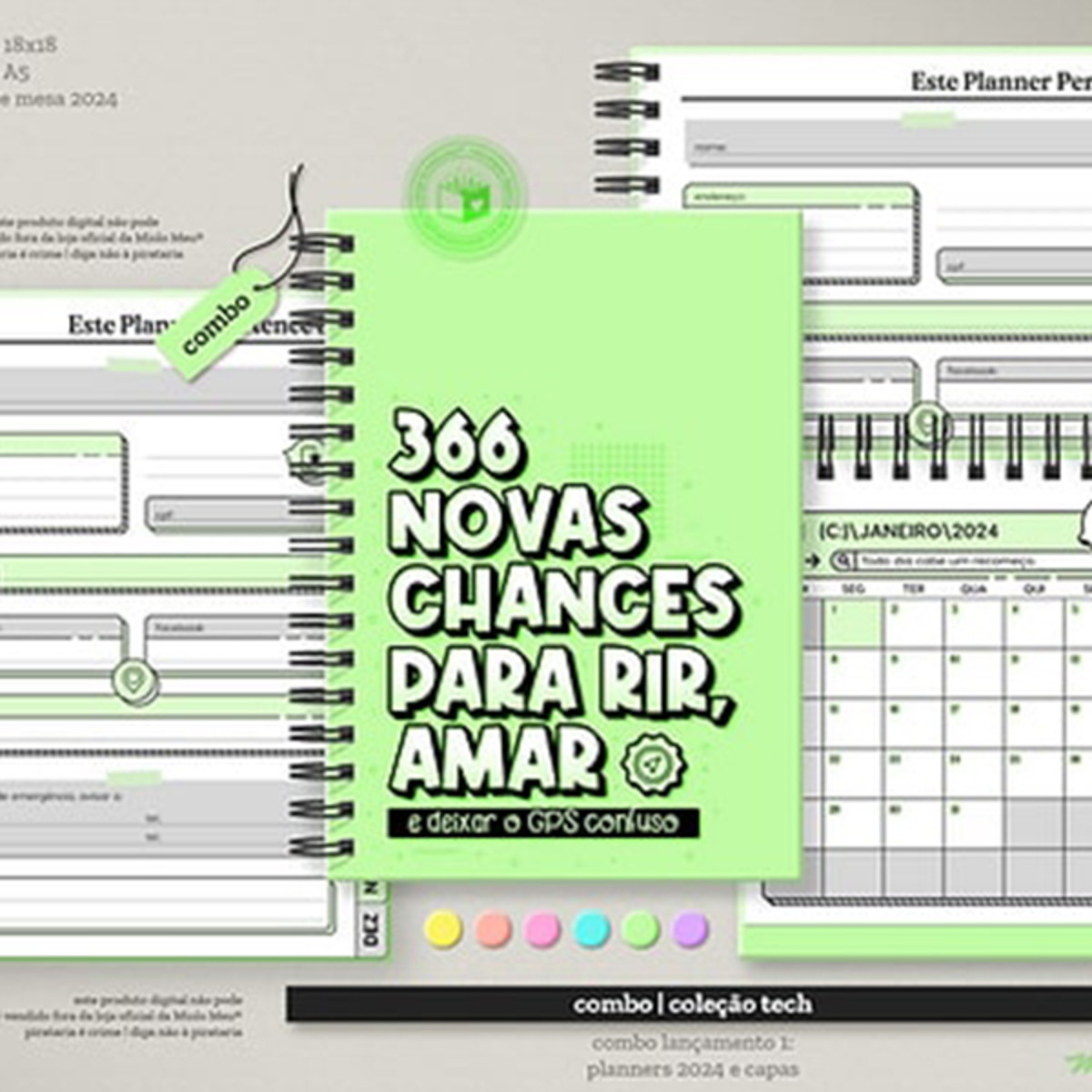 Tech Combo Planners 2024 Elo7 Produtos Especiais
