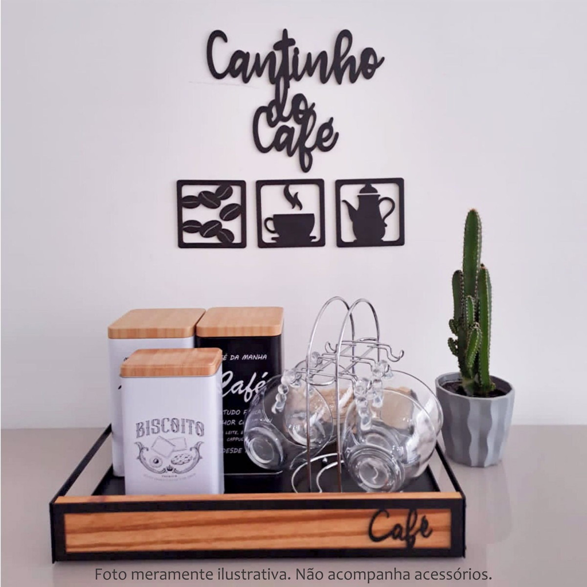 Frase + Quadro Cantinho do Café mdf ...