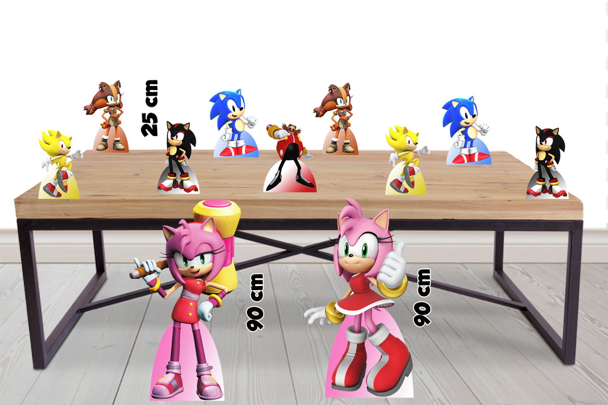 Display Sonic Amy Rose, Totem Enfeite de Aniversario