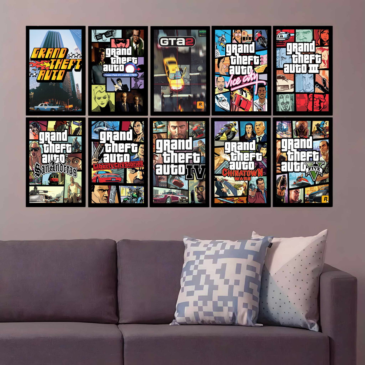 Coletânea Jogos Gta Grand Theft Auto 10 Placas Decorativas