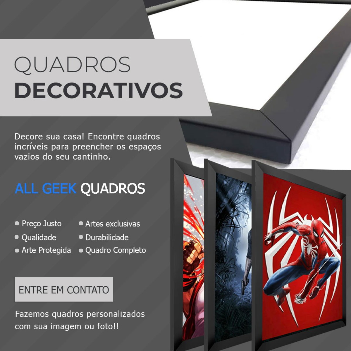 Quadro decorativo A4 anime another personagens em Promoção na