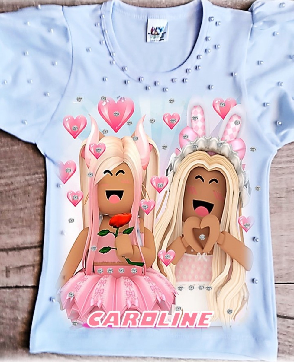 Camiseta Blusa Infantil Roblox Pink Menina Pronta Entrega