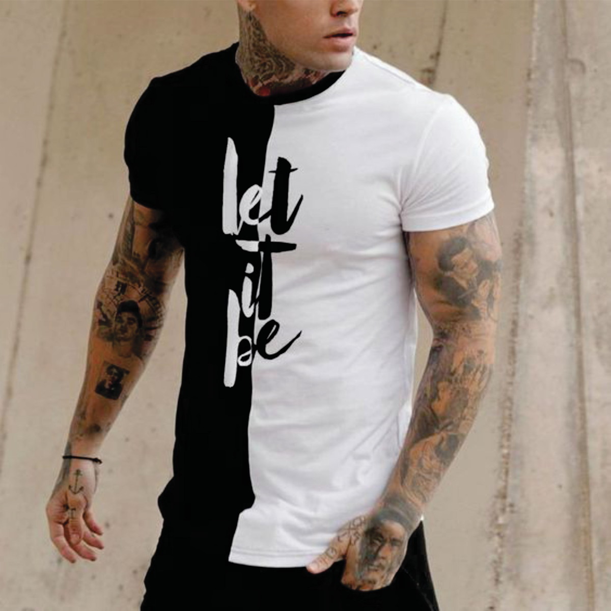 Camiseta let it be letra de m sica estampa total let01 elo7