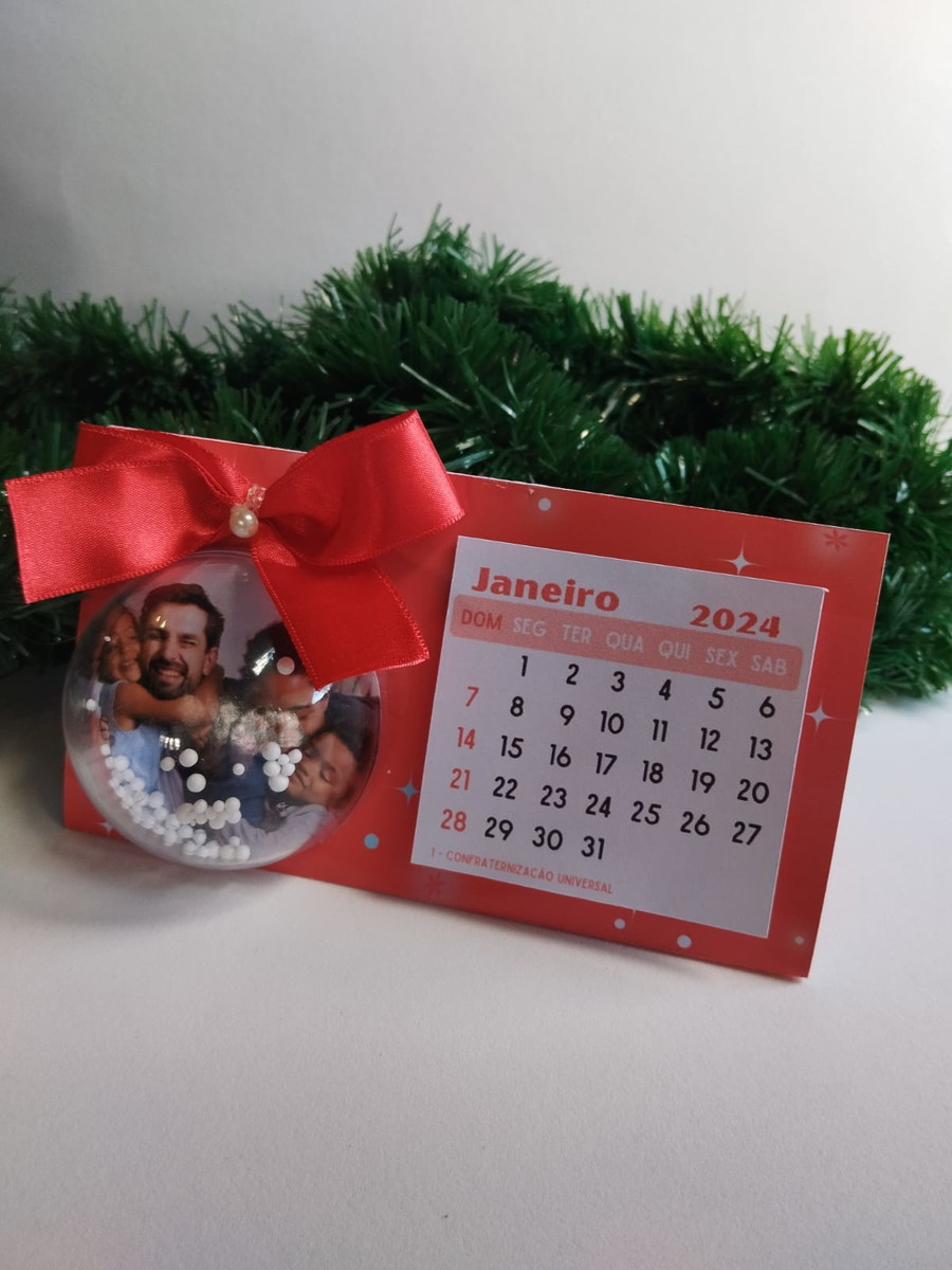 Calendário de Natal + Meia Bola Personalizada Elo7