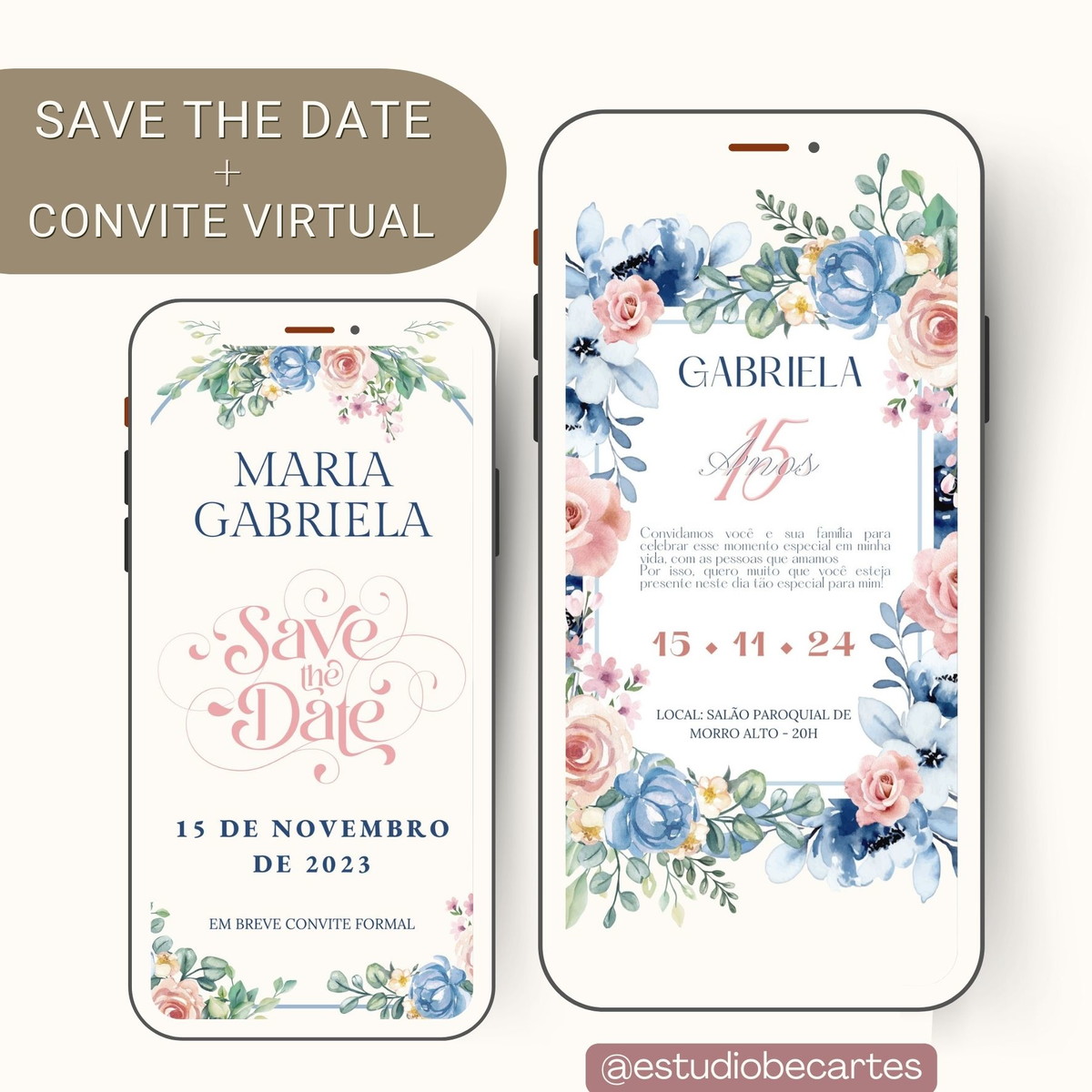 Convite virtual save the date elo7 produtos especiais