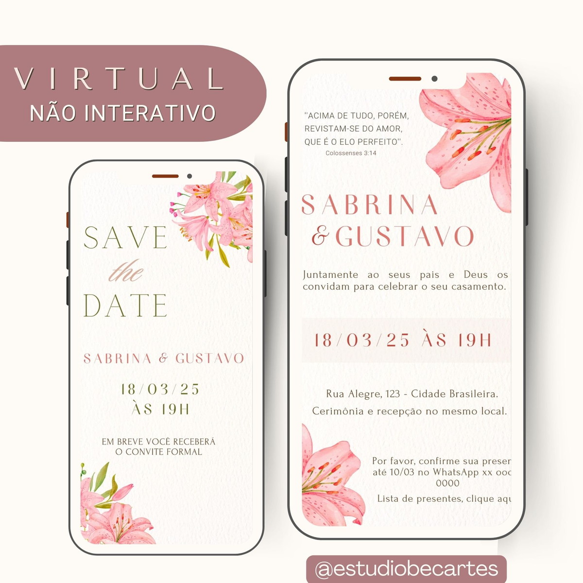 Convite virtual save the date elo7 produtos especiais