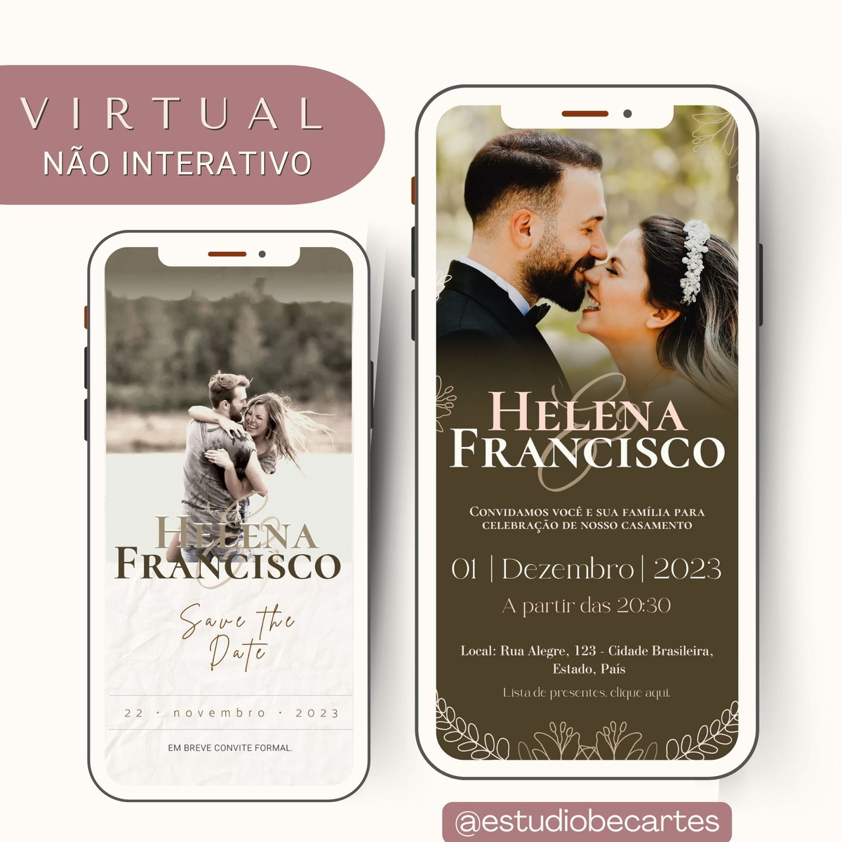 Convite virtual save the date elo7 produtos especiais