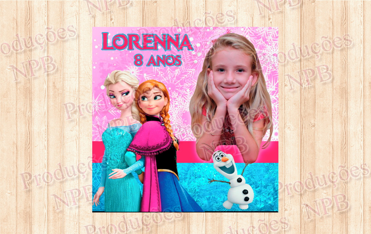 Mini Calendário de Geladeira 2026 Frozen Rosa Elo7