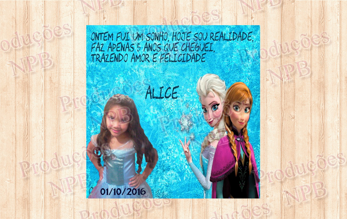 Mini Calendário de Geladeira 2026 Frozen Azul Elo7