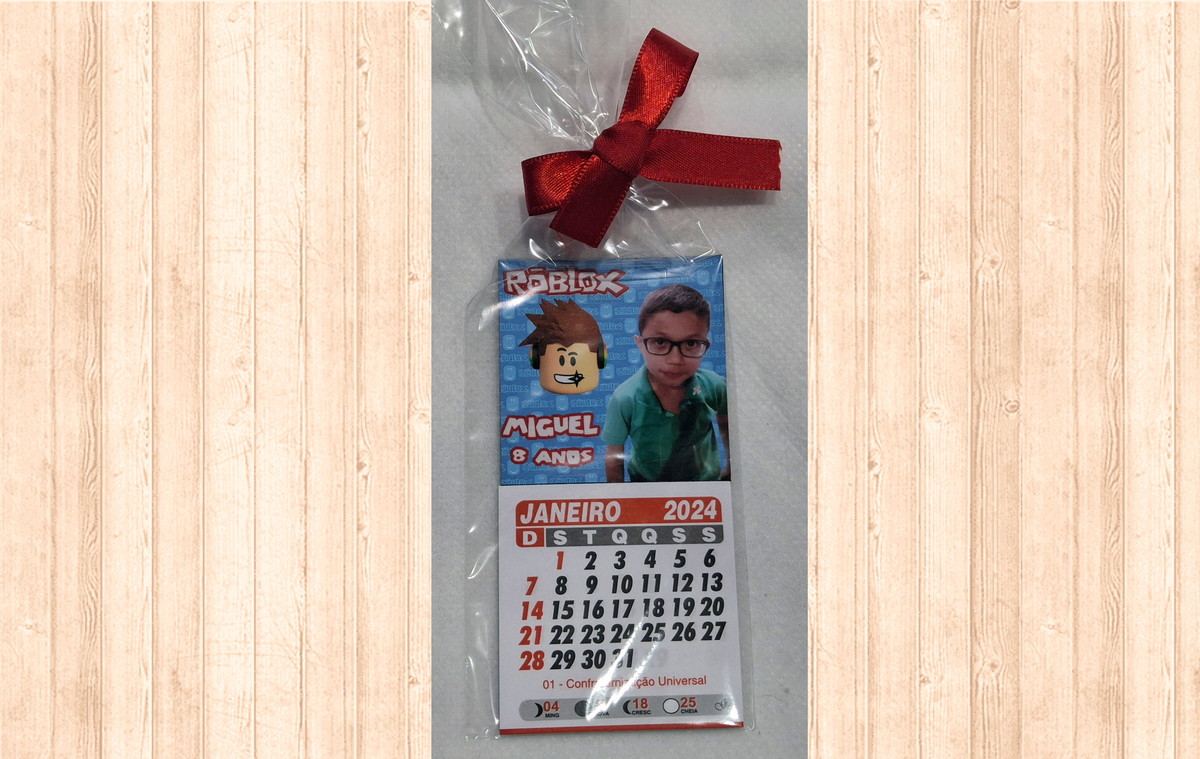 Mini Calendário de Geladeira 2026 Roblox Elo7