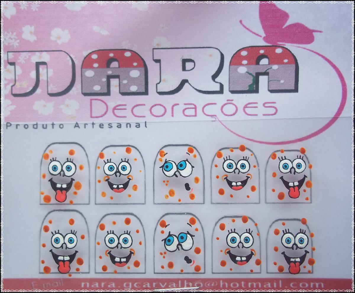 Adesivo de unha Bob esponja no Elo7 Nara Decorações (2C3C7E) Artesanato Tecido Chita ~ Adesivo de unha Bob esponja no Elo7 Nara Decorações (2C3C7E)