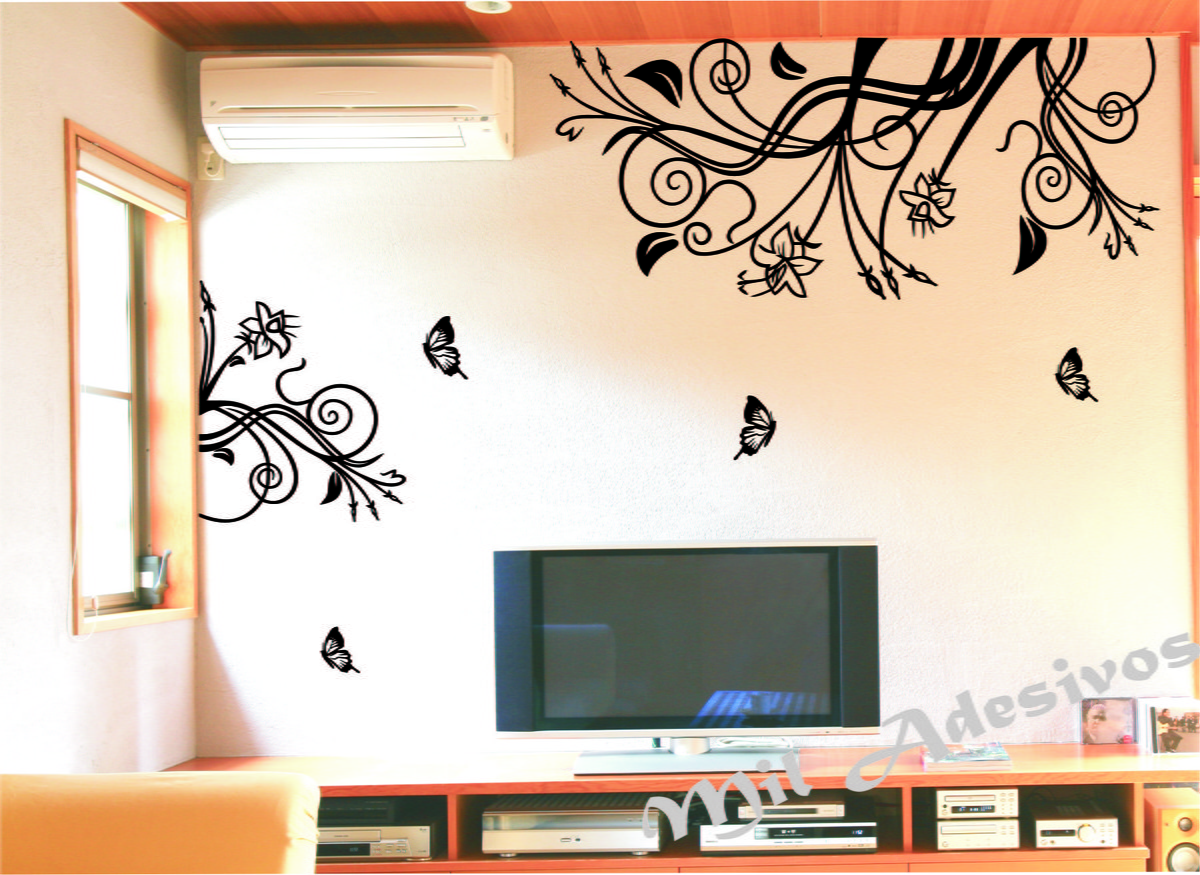 Decora O De Sala De Tv Com Galho Arabesco Super Grande No Elo7 -> Adesivo Decorativo Na Parede De Tv Decora O De Sala De Tv Com Galho Arabesco Super Grande No Elo7 -> Adesivo Decorativo Na Parede De Tv