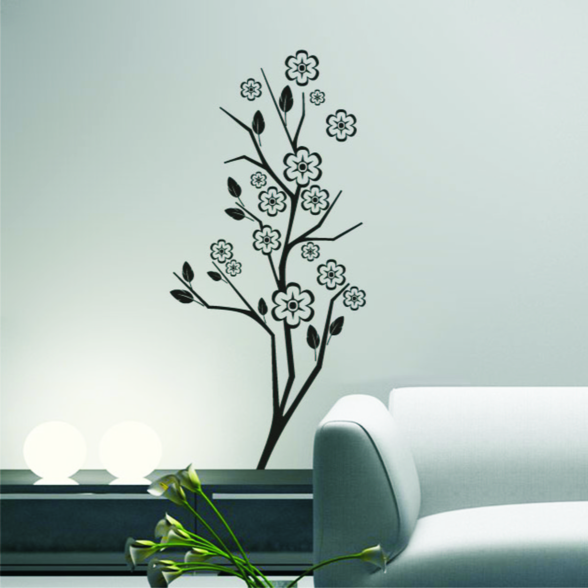 Adesivo Decoraç u00e3o Parede Galho e flores FRETE GRÁTIS até a sua casa!!!! Elo7 Artesanato Com Feltro Para Vender ~ Adesivo Decoraç u00e3o Parede Galho e flores FRETE GRÁTIS até a sua casa!!!! Elo7